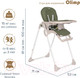 Миниатюра изображения товара Стульчик для кормления Pituso Olimp / C1-Dark Green (темно-зеленый/экокожа)