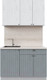 Миниатюра изображения товара Кухонный гарнитур Интерлиния Берес 1.2А (дуб полярный/дуб серый/травертин серый)