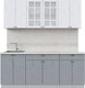Миниатюра изображения товара Кухонный гарнитур Интерлиния Берес 2.0А (дуб полярный/дуб серый/травертин серый)