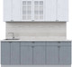 Миниатюра изображения товара Кухонный гарнитур Интерлиния Берес 2.2А (дуб полярный/дуб серый/травертин серый)