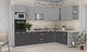 Миниатюра изображения товара Кухонный гарнитур Интерлиния Мила Лайт 1.88x3.0 правая без столешницы (серебристый/антрацит)