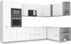 Миниатюра изображения товара Кухонный гарнитур Интерлиния Мила Лайт 1.88x3.2 правая без столешницы (белый платинум)