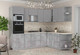 Миниатюра изображения товара Кухонный гарнитур Интерлиния Мила Лайт 1.88x2.6 правая без столешницы (серебристый/бетон)