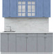 Миниатюра изображения товара Кухонный гарнитур Интерлиния Берес 2.0А (дуб лазурный/дуб серый/серый каспий)