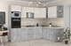 Миниатюра изображения товара Кухонный гарнитур Интерлиния Мила Лайт 1.88x2.8 правая без столешницы (вудлайн кремовый/бетон)
