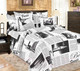 Миниатюра изображения товара Комплект постельного белья Amore Mio Мако-сатин Trip W Микрофибра 1.5 24476 / 93780 (белый/черный)
