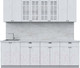Миниатюра изображения товара Кухонный гарнитур Интерлиния Берес 2.4А (дуб полярный/серый каспий)
