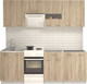 Миниатюра изображения товара Кухонный гарнитур Mio Tesoro Экстра-лайт 2.2 без столешницы (дуб сонома)