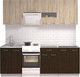 Миниатюра изображения товара Кухонный гарнитур Mio Tesoro Экстра-лайт 2.2 без столешницы (дуб сонома/венге)