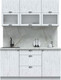Миниатюра изображения товара Кухонный гарнитур Интерлиния Берес 1.6Б (дуб полярный/серый каспий)