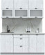 Миниатюра изображения товара Кухонный гарнитур Интерлиния Берес 1.7Б (дуб полярный/серый каспий)