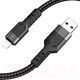 Миниатюра изображения товара Кабель Hoco U110 Lightning (1.2м, черный)