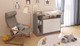 Миниатюра изображения товара Комод пеленальный Polini Kids Simple 2110 / 0002322.51 (серый/белый)
