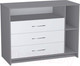 Миниатюра изображения товара Комод пеленальный Polini Kids Simple 2110 / 0002322.51 (серый/белый)