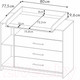 Миниатюра изображения товара Комод пеленальный Polini Kids Simple 2110 / 0002322.51 (серый/белый)