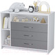 Миниатюра изображения товара Комод пеленальный Polini Kids Simple 2110 / 0002322.55 (белый/серый)