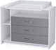 Миниатюра изображения товара Комод пеленальный Polini Kids Simple 2110 / 0002322.55 (белый/серый)