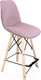 Миниатюра изображения товара Стул барный Sheffilton SHT-ST29-C22/S80-1 (розовый зефир/прозрачный лак/черный муар)