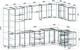 Миниатюра изображения товара Кухонный гарнитур Interline Мила Лайт 1.88x3.4 правая без столешницы (белый платинум/дуб золото)