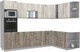 Миниатюра изображения товара Кухонный гарнитур Интерлиния Мила Лайт 1.88x3.0 правая без столешницы (дуб белый/дуб серый)