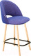 Миниатюра изображения товара Стул барный Sheffilton SHT-ST34/S94-1 (синий мираж/прозрачный лак/черный муар)