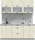 Миниатюра изображения товара Кухонный гарнитур Интерлиния Берес 1.8Б (дуб снежный/серый каспий)