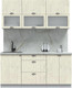Миниатюра изображения товара Кухонный гарнитур Интерлиния Берес 1.7Б (дуб снежный/серый каспий)