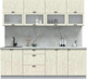 Миниатюра изображения товара Кухонный гарнитур Интерлиния Берес 2.3Б (дуб снежный/серый каспий)