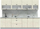 Миниатюра изображения товара Кухонный гарнитур Интерлиния Берес 2.9Б (дуб снежный/серый каспий)