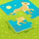 Миниатюра изображения товара Развивающий игровой набор Puzzle Time Жители леса 3 в 1 / 7810202