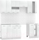 Миниатюра изображения товара Кухонный гарнитур Mio Tesoro Экстра-лайт 2.2 без столешницы (белый)