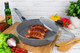 Миниатюра изображения товара Сковорода Elan Gallery Гармония вкуса / 120595 (серый мрамор)