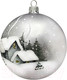 Миниатюра изображения товара Шар новогодний Декарт Зимняя деревня 8Ш0062 (10см, серебристый)