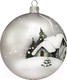 Миниатюра изображения товара Шар новогодний Декарт Зимняя деревня 8Ш0062 (10см, серебристый)