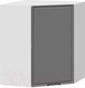 Миниатюра изображения товара Шкаф навесной для кухни ТриЯ Белладжио 1В6У (белый/софт графит)