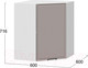 Миниатюра изображения товара Шкаф навесной для кухни ТриЯ Белладжио 1В6У (белый/софт капучино)