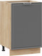 Миниатюра изображения товара Шкаф-стол кухонный ТриЯ Белладжио 1Н5 (дуб крафт золотой/софт графит)