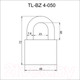 Миниатюра изображения товара Замок навесной Vettore TL-BZ 4-050 (сталь, закругленной формы)