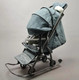 Миниатюра изображения товара Санки-коляска GalaXy Kids 3-3С (джинс/серый с зеленым)