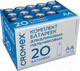 Миниатюра изображения товара Комплект батареек Cromex Alkaline. Аа LR6 15А / 455593 (20шт)
