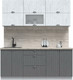 Миниатюра изображения товара Кухонный гарнитур Интерлиния Берес 1.9Б (дуб полярный/дуб серый/травертин серый)