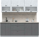 Миниатюра изображения товара Кухонный гарнитур Интерлиния Берес 2.2Б (дуб полярный/дуб серый/травертин серый)