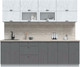 Миниатюра изображения товара Кухонный гарнитур Интерлиния Берес 2.5Б (дуб полярный/дуб серый/травертин серый)