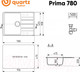 Миниатюра изображения товара Мойка кухонная Ulgran Quartz Prima 780 08