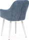 Миниатюра изображения товара Стул Импэкс Leset Слим с подлокотниками (белый/велюр синий)