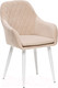 Миниатюра изображения товара Стул Импэкс Leset Слим с подлокотниками (белый/велюр бежевый)