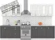 Миниатюра изображения товара Кухонный гарнитур Интермебель Бостон-9 2.6 (акация белая/акация графит/венато)