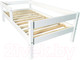Миниатюра изображения товара Кровать-тахта детская EcoWood Эльза 80x160 / ECO.001.00036.80-160.W (белый)