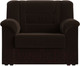 Миниатюра изображения товара Кресло мягкое Лига Диванов Карелия 341 (микровельвет коричневый)