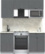 Миниатюра изображения товара Кухонный гарнитур Интерлиния Берес 1.7В (дуб серый/опал светлый)